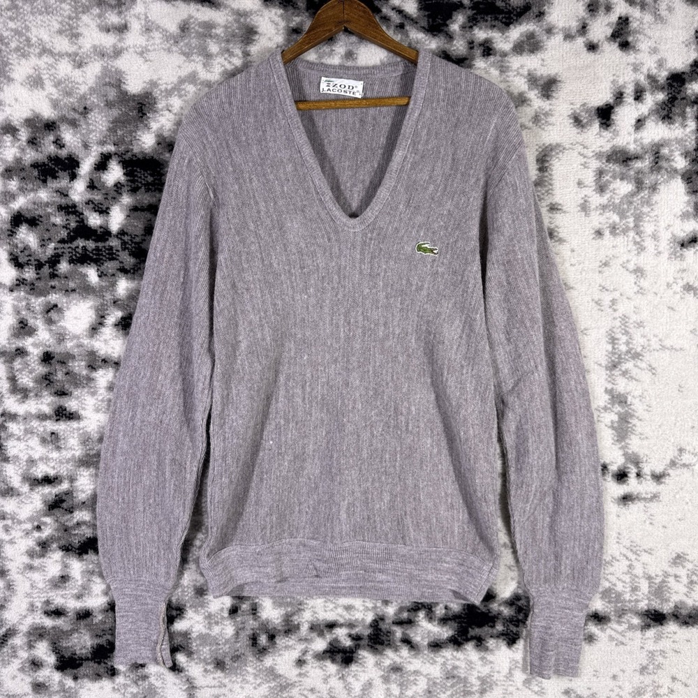 IZOD Lacoste Sweater Mens Size 38 Orlon Acrylic Old Money Preppy Grandpacore